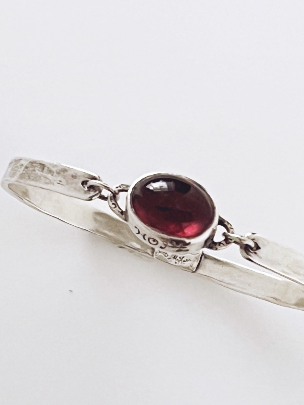 One Only! Jes Maharry Sundance Rare Vtg Pink Tourmaline Courage + Hope Bangle